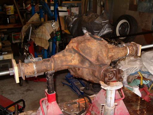 cut axle bolted together for welding