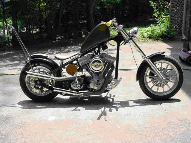 This is June '06 with the bronze tank. I was engraved on top with my cyclhed logo, a skull with wings, no not HA! I need to find a picture. The tank is still around somewhere.